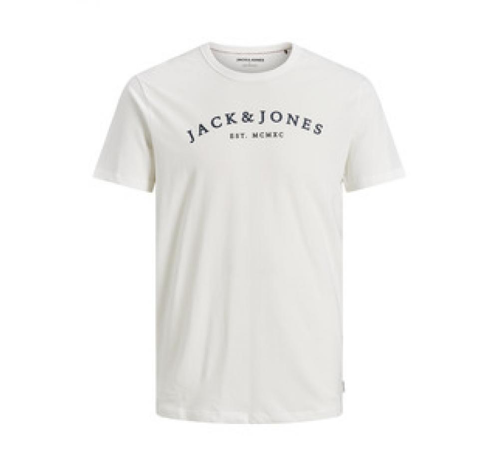 Jack&jones jjcross tee ss crew neck blanco - Imagen 1