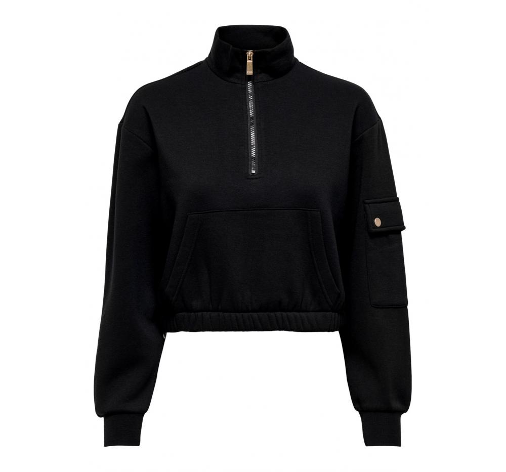 Only onlgwen l/s halfzip swt negro - Imagen 1