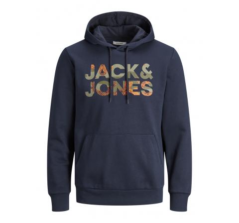 Jack&jones noos jjsoldier logo sweat hood marino - Imagen 4