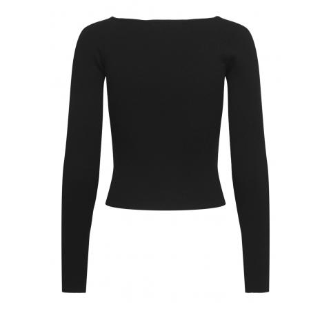 Only onlsatina corsage l/s pullover knt negro - Imagen 2