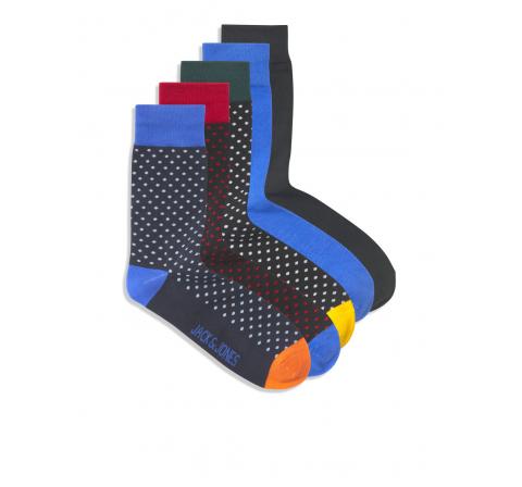 Jack&jones jacslate dot sock 5-pack azul - Imagen 1