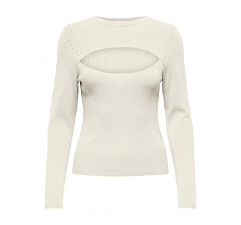 Only noos onlmabel peak a boo pullover cc  knt blanco roto - Imagen 6