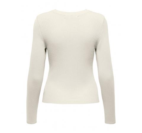 Only noos onlmabel peak a boo pullover cc  knt blanco roto - Imagen 7