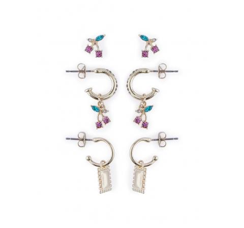 Pieces pcsaova 3-pack earrings oro - Imagen 1