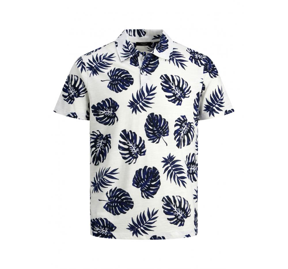 Jack&jones jprblatropic aop ss polo blanco - Imagen 5