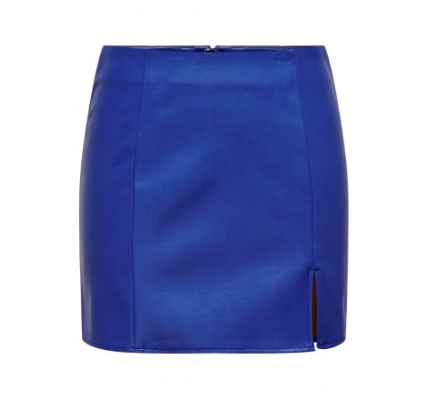 Only noos onlleni faux leather slit skirt pnt marino