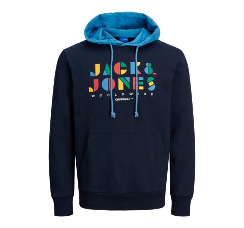 Jack&jones jorpalette sweat hood marino