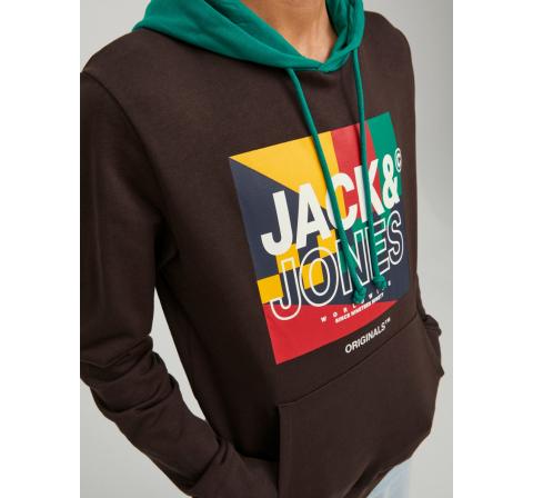 Jack&jones jorpalette sweat hood marron