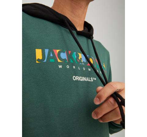 Jack&jones jorpalette sweat hood verde