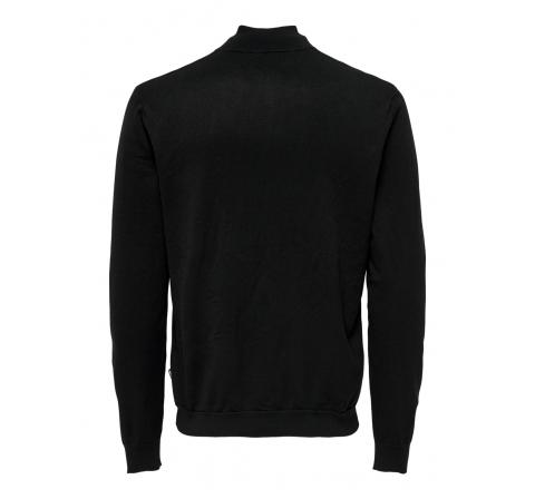 Only & sons onswyler life ls half zip knit negro