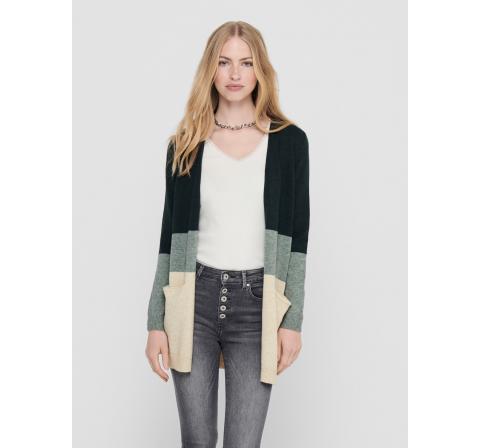 Only noos onlqueen l/s long cardigan knt noos verde oscuro