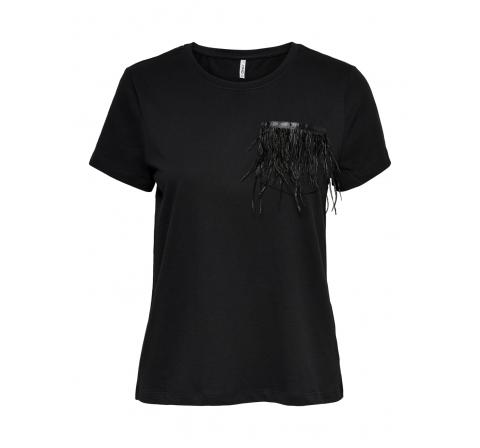 Only onlfeather s/s top jrs negro