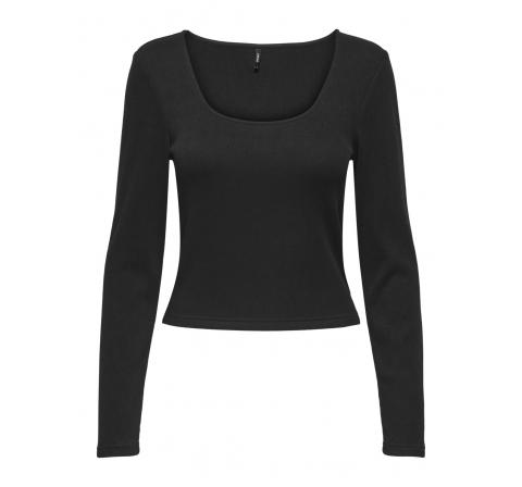 Only onlnanna l/s cropped top jrs negro