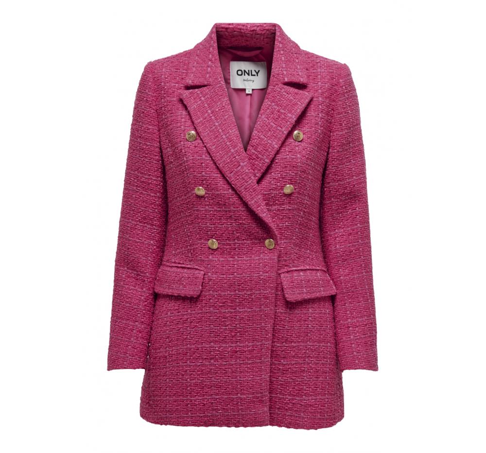 Only onlcorinna-mody long boucle blazer tlr fucsia
