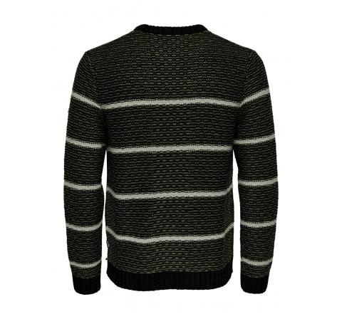 Only & sons onseamon reg  3 check crew knit verde