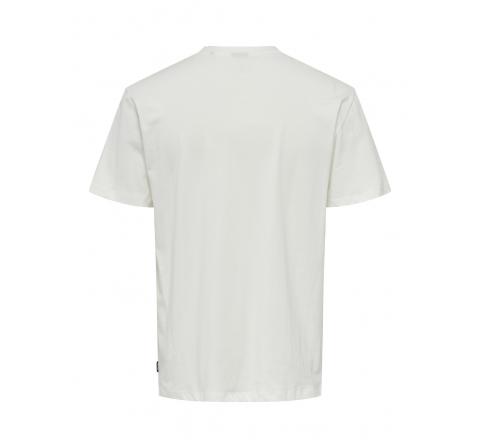 Only & sons onsseb reg bw photoprint ss tee blanco