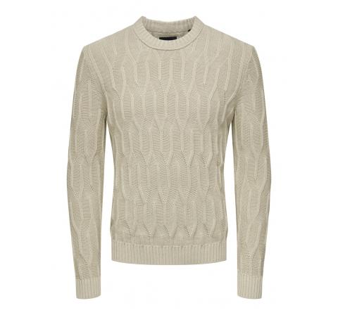 Only & sons onswillet reg cable crew knit plata