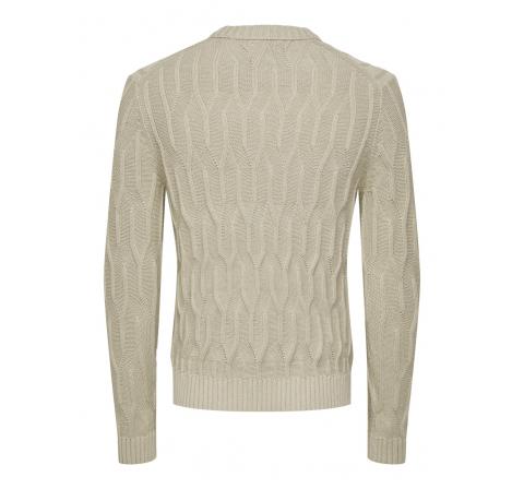 Only & sons onswillet reg cable crew knit plata