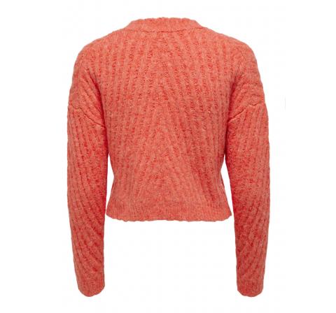 Only onlnew chunky l/s structur pullover knt naranja
