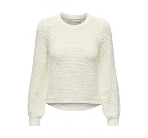 Only onlgeena l/s balloon pullover knt blanco