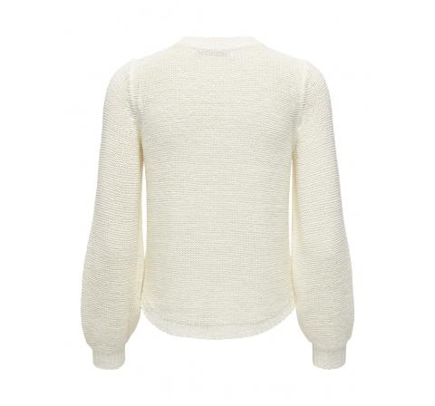 Only onlgeena l/s balloon pullover knt blanco