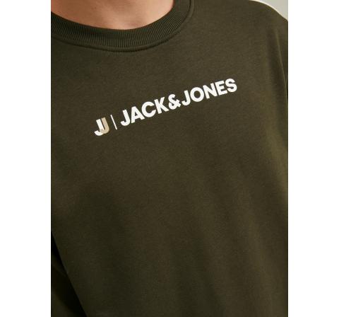Jack&jones jcologan block sweat crew neck verde oscuro