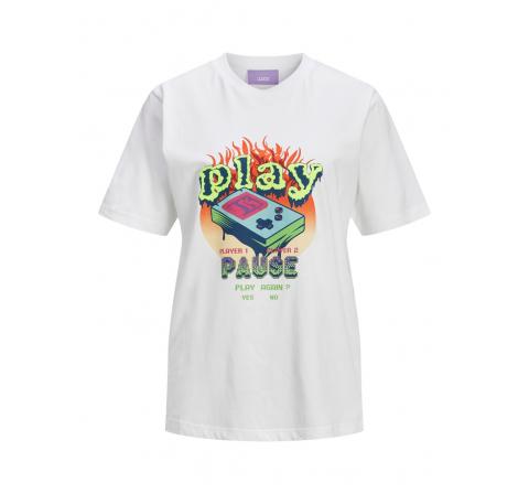 Jj mujer jxsadie relaxed oneck  ss tee jrs blanco
