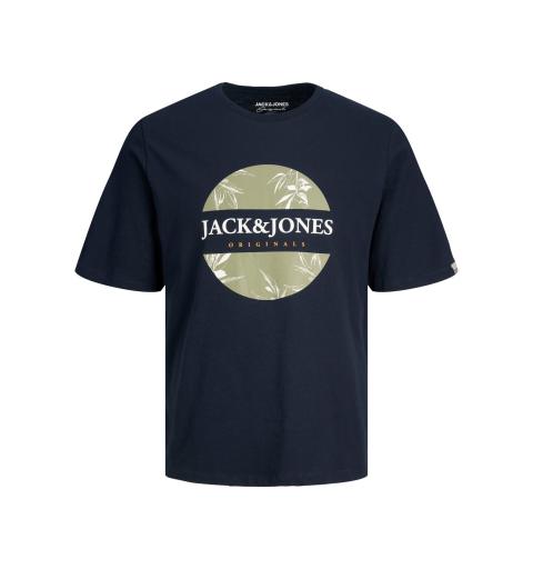 Jack&jones jorcrayon branding tee ss crew neck ln marino