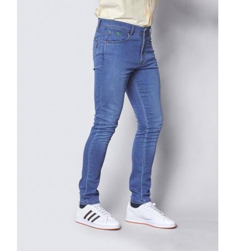 Spagnolo hombre pt 0640 denim 5 bolsillos slim denim medio