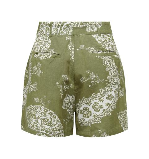 Only onlbella linen hw tailored shorts ptm verde