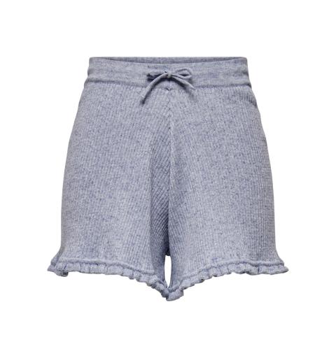 Only onllina ruffle shorts knt azul