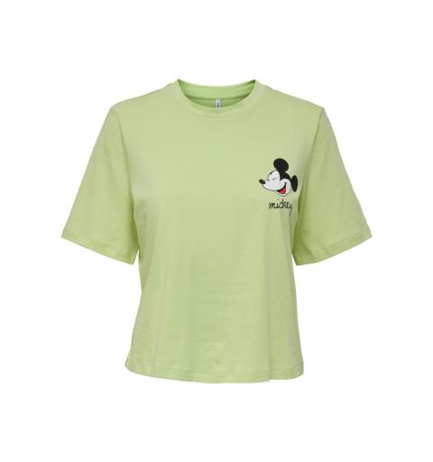 Only onlmickey short boxy s/s top box jrs verde
