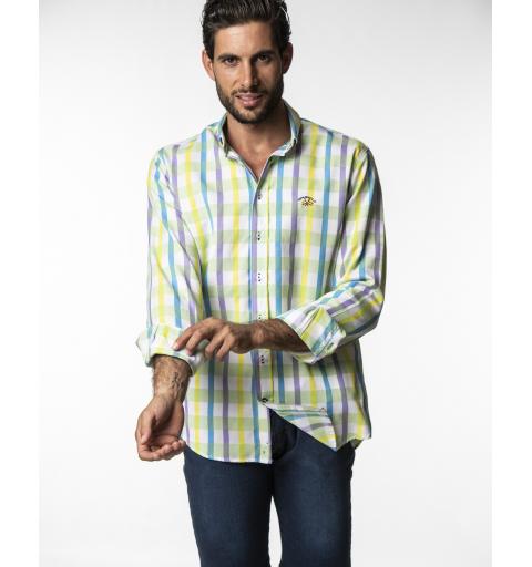 Spagnolo hombre cm 0025 c/boton oxford amarillo