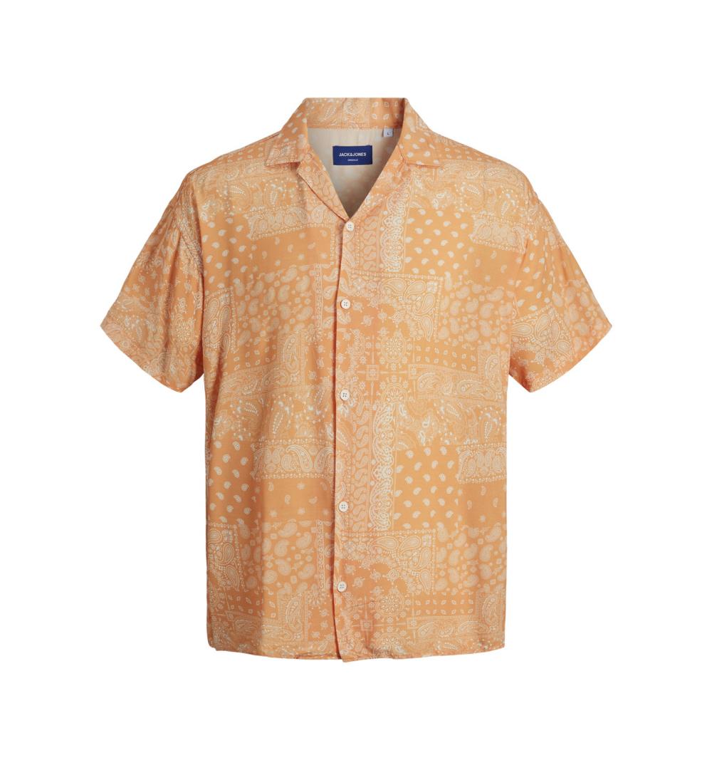 Jack&jones jorpaisley resort shirt ss mc marino