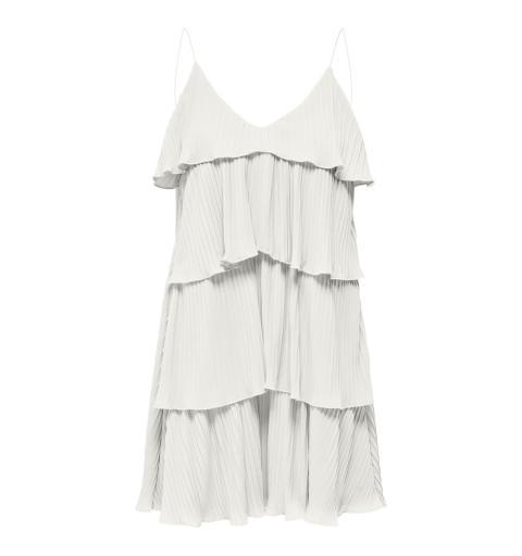 Only onlsimiri s/l ruffle dress jrs blanco