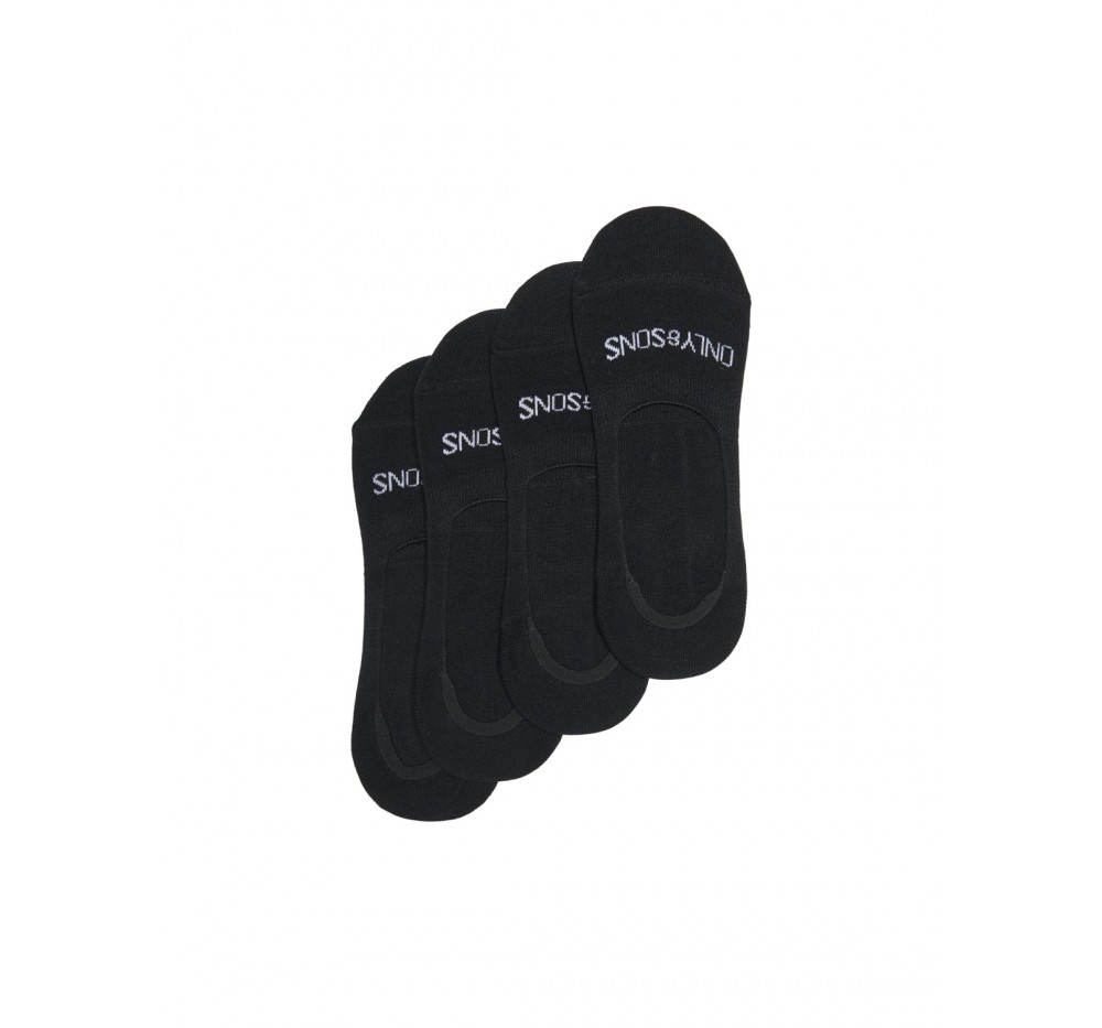 Only & sons noos onslester invisible sock 4-pack noos negro - Imagen 1