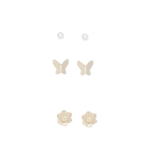 Pieces pclene may 3-pack earstuds oro