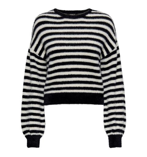 Only onlpiumo l/s pullover knt noos negro