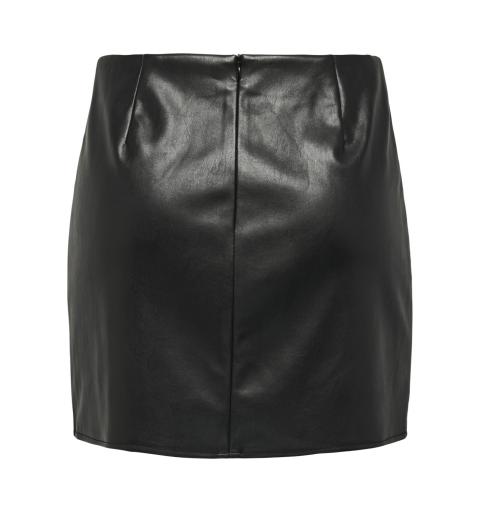 Only onlleni faux leather slit skirt pnt noos negro