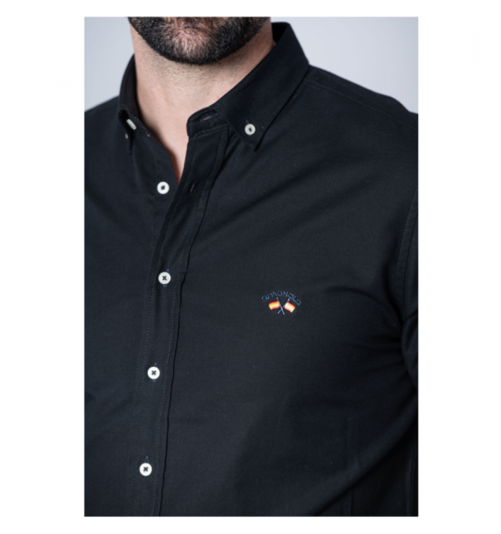 Spagnolo hombre cm 0025 c/boton oxford negro