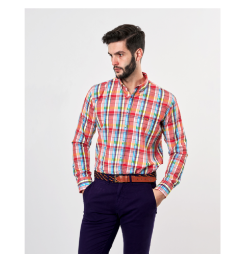 Spagnolo hombre cm 1123 c/boton popelin slim polo amarillo