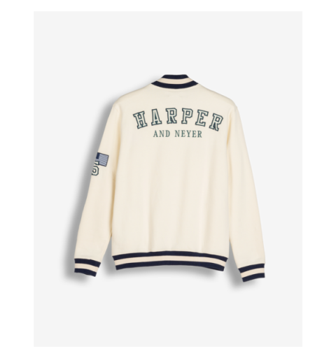 Harper & neyer sudadera classic blanco roto