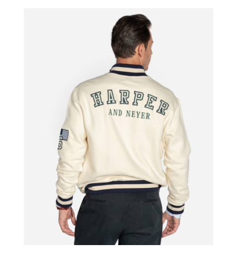 Harper & neyer sudadera classic blanco roto