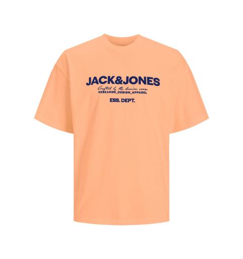 Jack&jones jjgale tee ss o-neck ln naranja