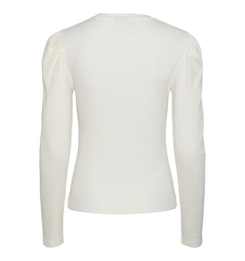 Pieces pcjanna ls o-neck top mm blanco