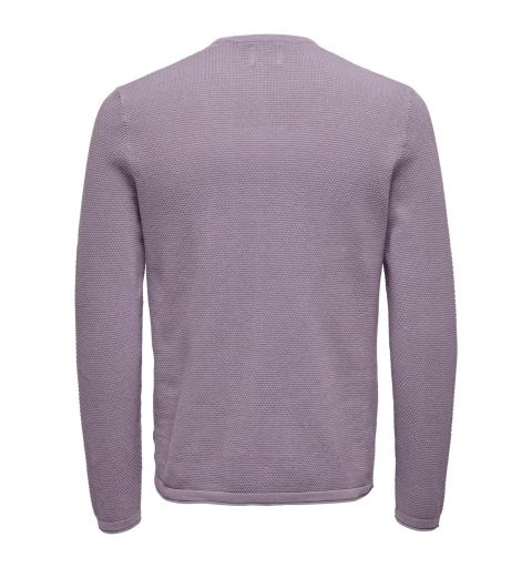 Only & sons noos onspanter reg 12 struc crew knit noos morado