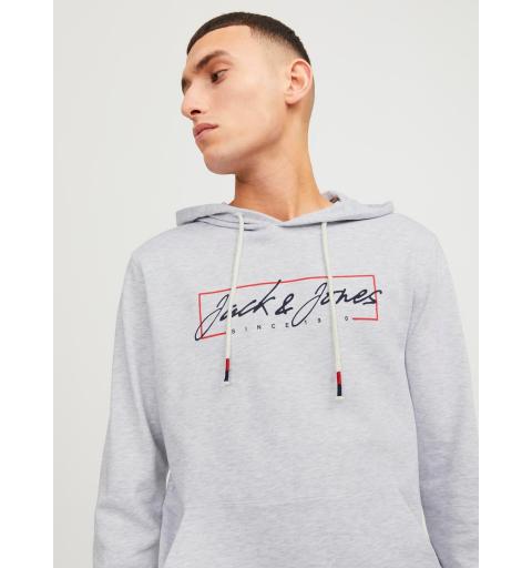 Jack&jones jjzuri sweat hood ln blanco