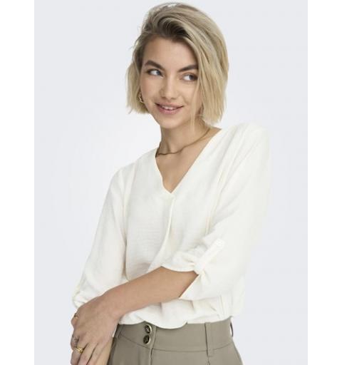 Jdy noos jdydivya 3/4 top wvn noos blanco