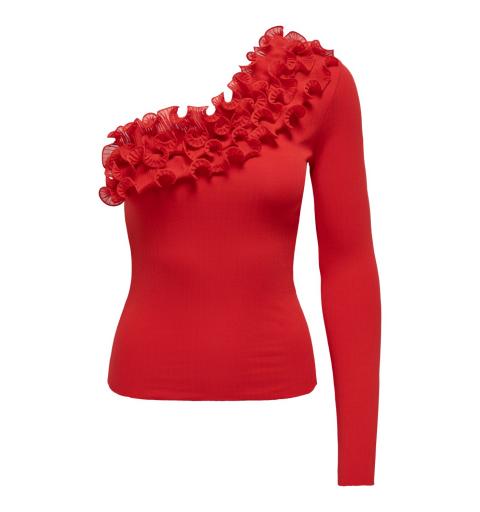 Only onlnew nulan life oneshoulder top jrs rojo