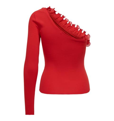 Only onlnew nulan life oneshoulder top jrs rojo